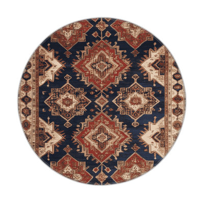 Tapis d'intérieur et d'extérieur brun Persian