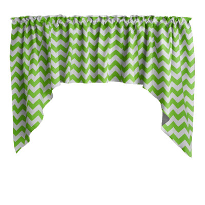 Cantonnière à chevron en mélange de coton l 58 po