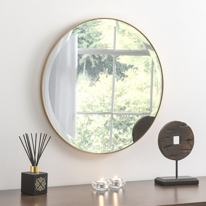 Drumnasole Wood Wall Mirror, Gold