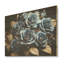 «Azure Blue Roses Arrangement Elegance I - Roses, art sur bois de pin naturel-101406248