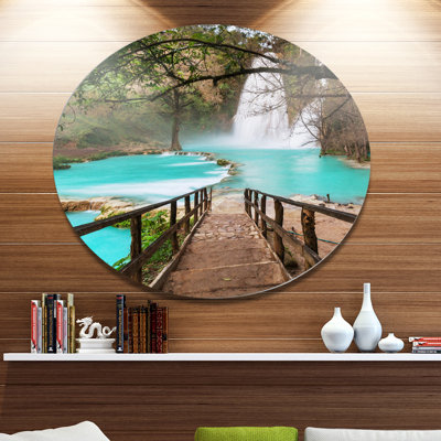 " Stairway Into Beautiful Waterfall "