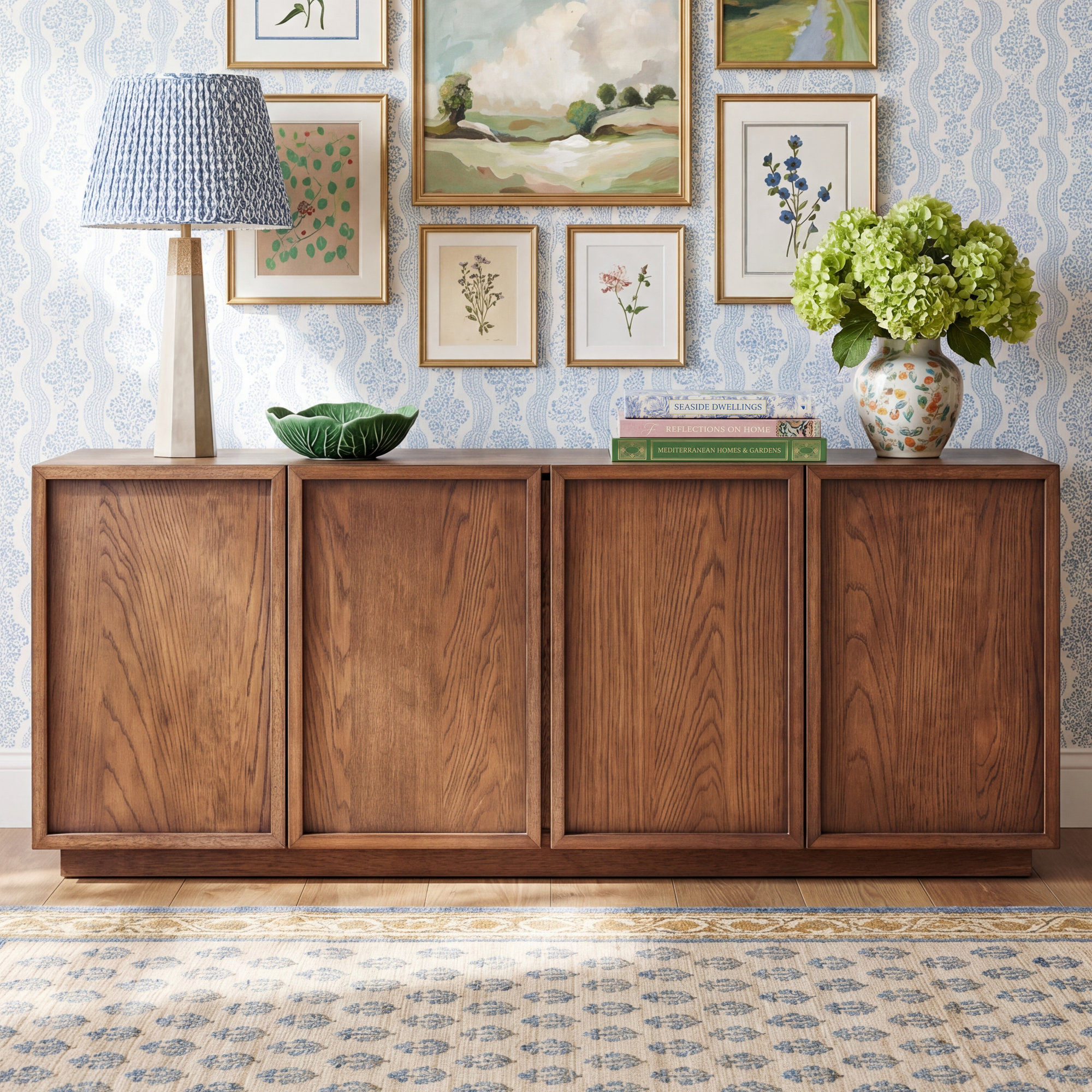 Hudson 58" TV Stand, Medium Oak