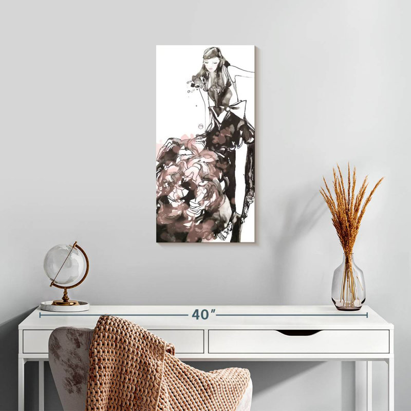 Robe pivoine, H 24 po x l 12 po