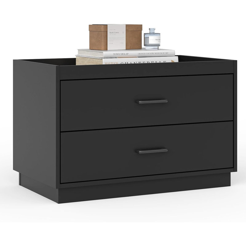 Stackable Drawer - 2 Drawer - Black, Black