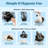  PETMAKER Long‑Handle Pet Pooper Scooper for Dogs & Cats - One‑Hand Gripper Waste Picker Outdoor & Indoor Poop Scoop with Serrated Jaws - Aluminum & Plastic Sanitary Pet Waste Cleanup Tool
