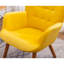Yellow Velvet Chair With , Chic Style Accent Supportive Seat-1554611518