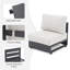 Chaise d'extérieur simple avec coussin Zachery