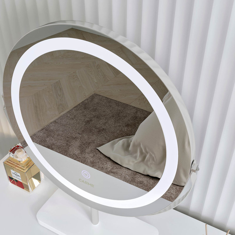 Ava Round Mirror, Silver