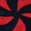 Tapis rouge / noir à poils longs Fitts-2020010072