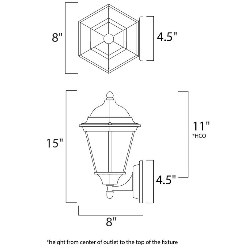 Treshawn Aluminum Wall Light, Black