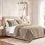 Ensemble de couvre-lit matelassé brodé en velours microfibre 3 pièces, taupe, taille king-135104803-135104805