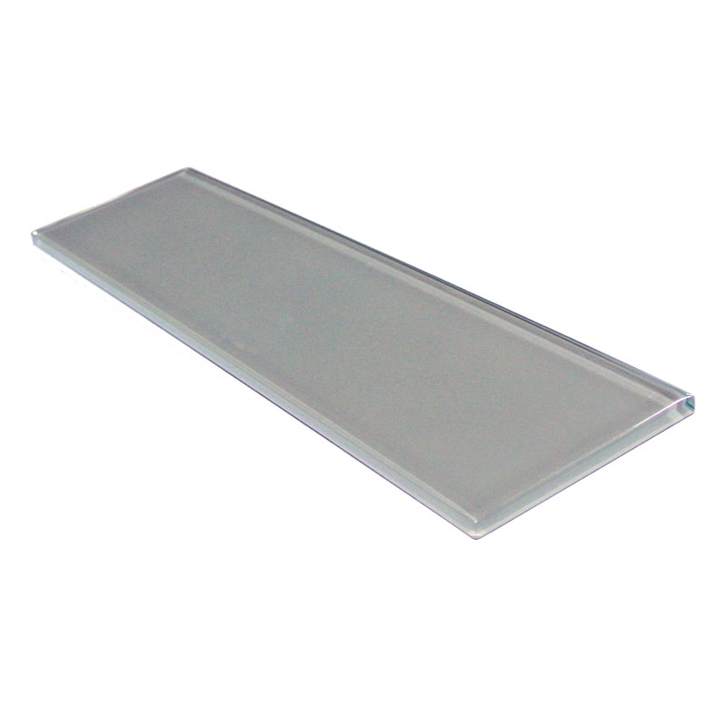 Metro 3 in. x 12 in. Glass Straight Edge Subway Wall & Pool Tile, Pebble