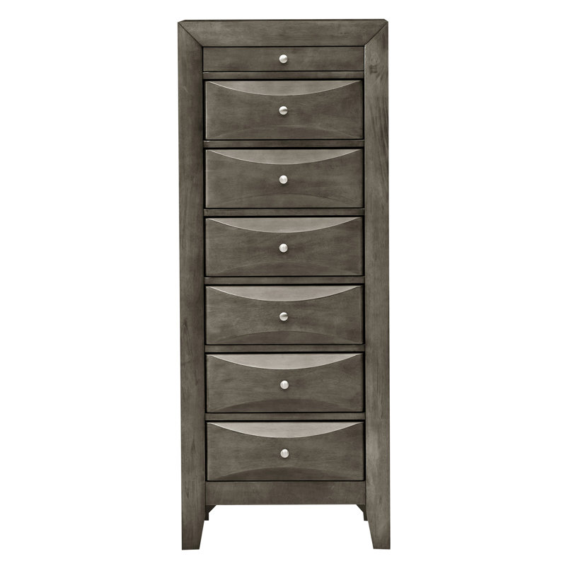 Charmante commode pour le rangement de la chambre à coucher avec attrait élégant et pratique, Grey