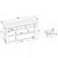 Table d'appoint moderne avec 3 tiroirs de rangement et 2 tablettes Modern