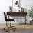 Oak and Black 1-Drawer Writing Desk with USB Port, Perfect for Modern Workspaces and Efficient Organization.