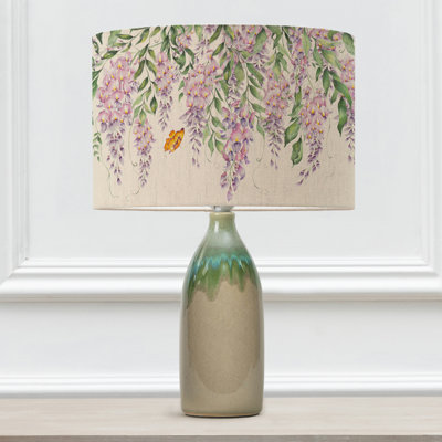 Narvi Jade Table Lamp & Mariposa Eva Purple Shade