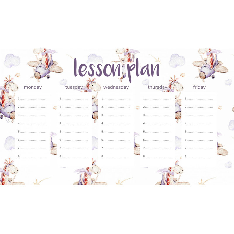 Magnetic Lesson Plan Giraffe in an Airplane