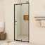 32 po X P 72 po Porte de douche à cadre pivotant H au fini noir mat-120047411