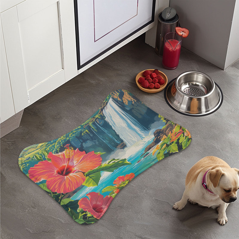Island Cascades - Tapis d'alimentation en os 1 pièce, XL (18 po)