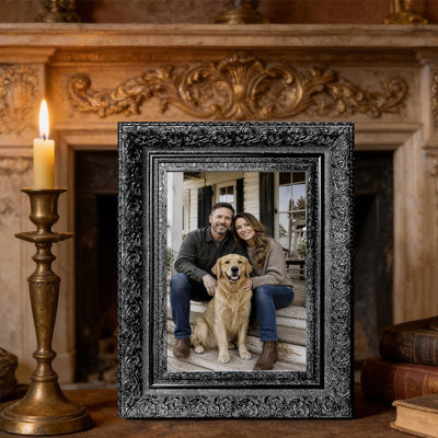Black 3 PCS Refined Picture Frame for 8" x 10" Photos and Pet Photo Display