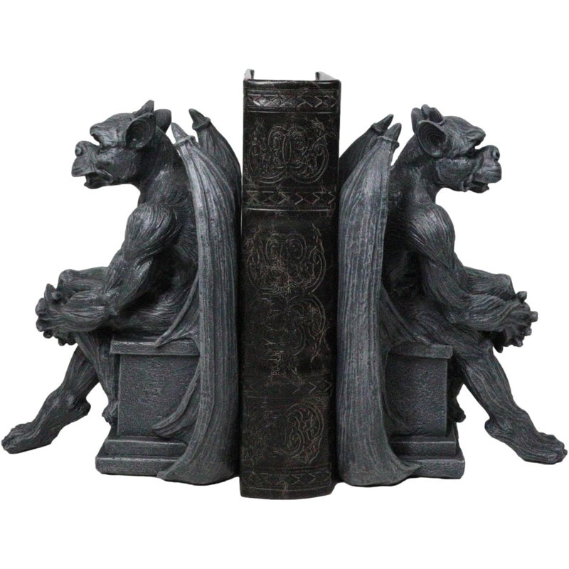 Ensemble de figurines serre-livres gothiques