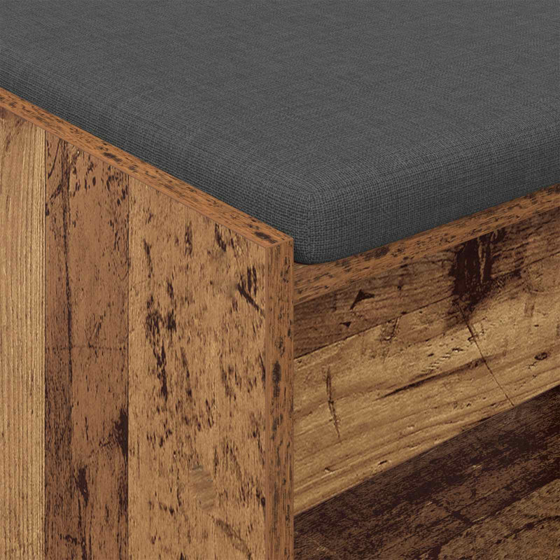 Storage Bench, 45 cm H x 83 cm L x 38 cm D, Old Wood