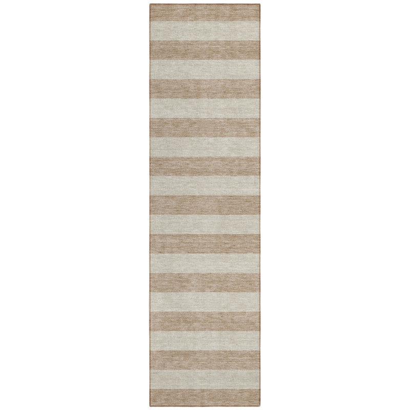 Chrishanna Washable Striped Indoor / Outdoor Rug, Runner 2'3" x 7'6"