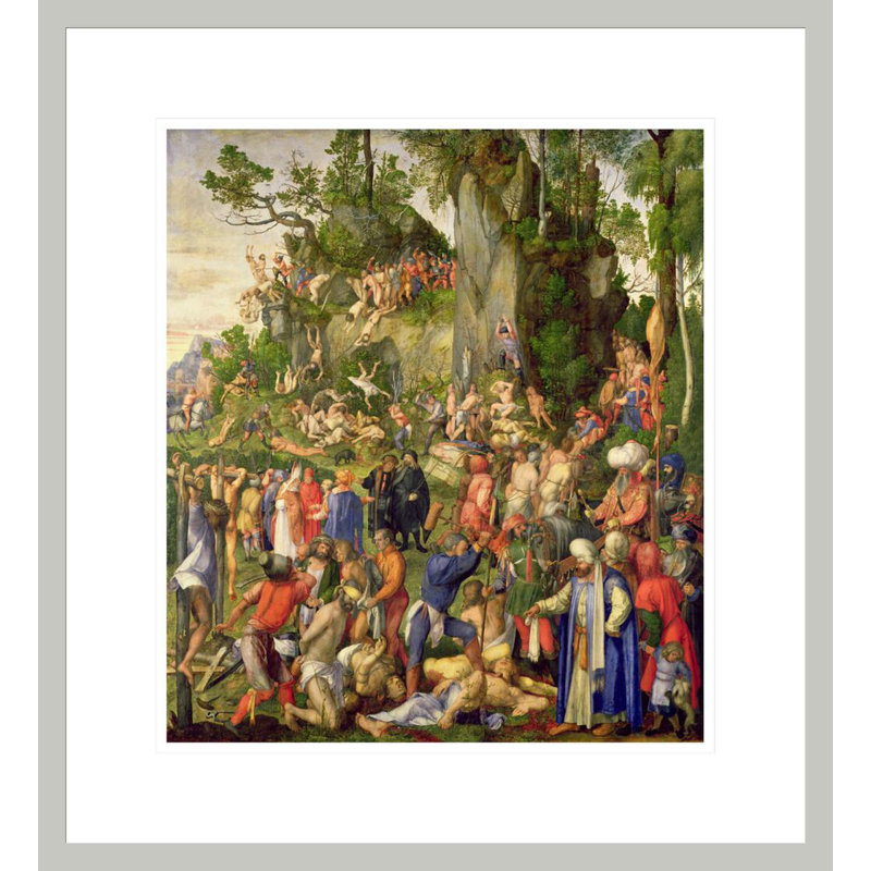 «Martyrdom of the Ten Thousand» par Albrecht Dürer, impression giclée sur cadre, H 19,44 po x l 17,75 po