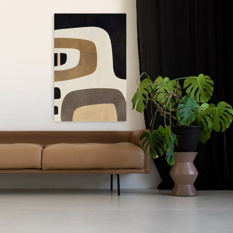 «Geometric 2 Abstract Contemporary Elegant», art mural, 48" H x 32" W