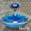 Lavabo de salle de bain circulaire en verre avec robinet diaccio-10833772