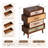 26"W 4-Drawer Accent Chest with Mixed-Pattern Drawers, Vintage Wood Storage Cabinet