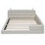 Lit plateforme tapissier avec 2 lampes de lecture