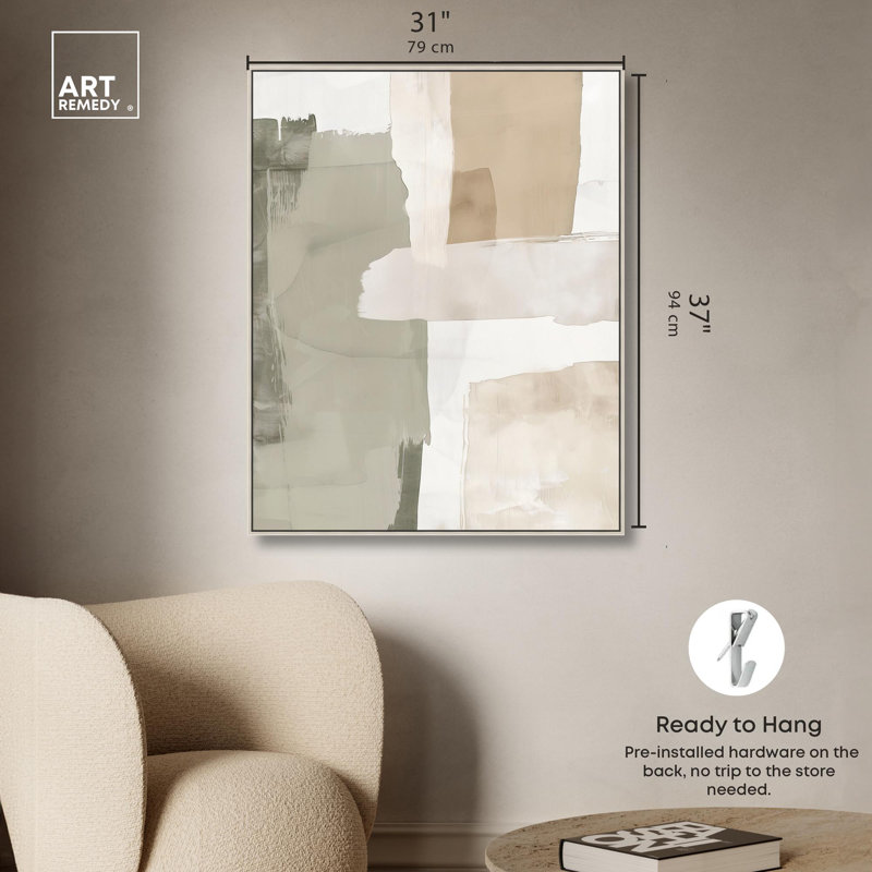 «Autumn Reverie Two», art boho moderne par Art Remedy, H 37 po x l 31 po, Cadre argenté
