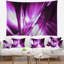 Tapisserie fractale mauve avec art abstrait 3D-28505256