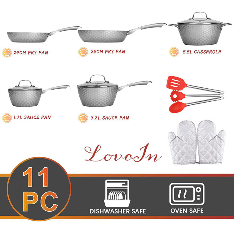 Belgique 11pc Non-stick Aluminium Cookware Set