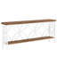 Table basse élégante, canapé de style nordique, console à 2 niveaux
