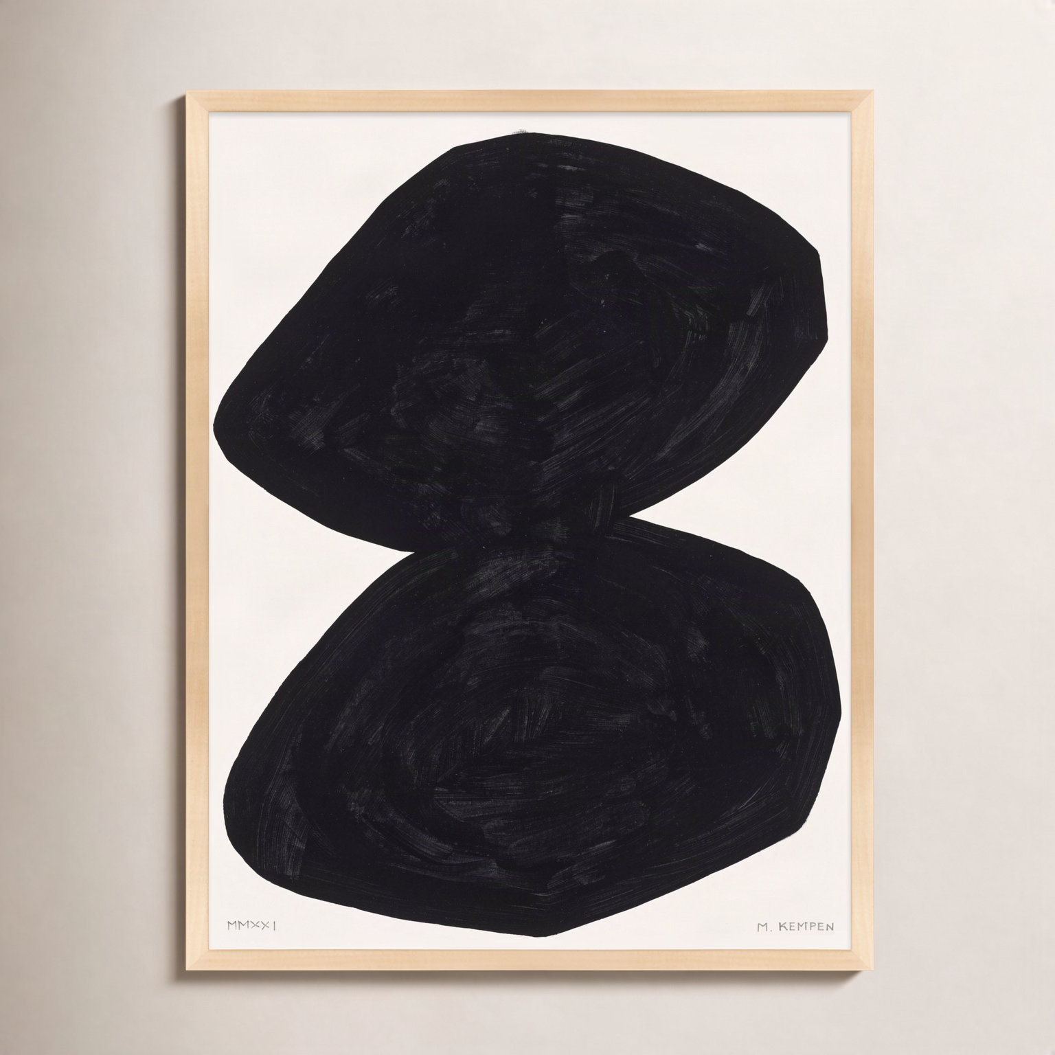 Module On White 2 by Michael Kempen, 25" H x 20" W x 1.25" D, Brown