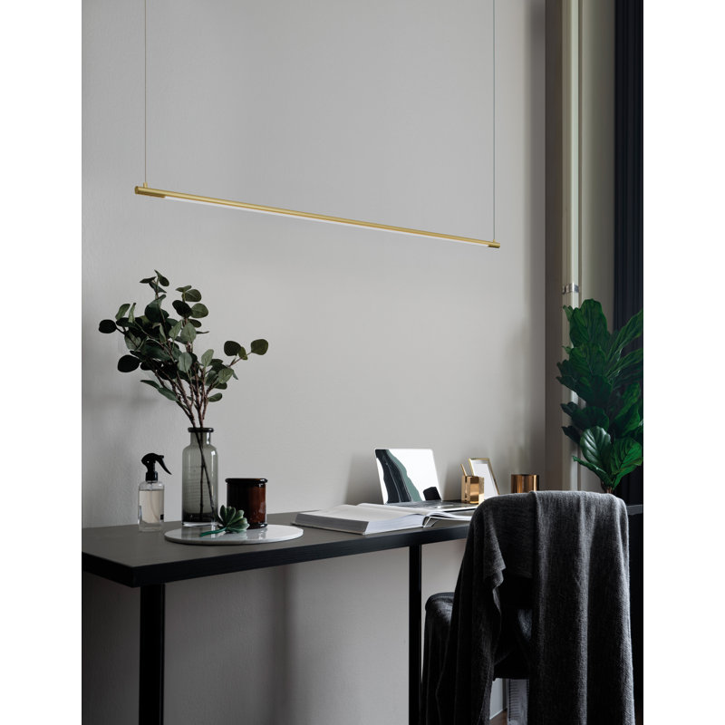 1 - Light LED Kitchen Island Pendant, Gold