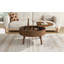 Table basse moderne à plateau relevable avec demi-plateau rabattable et rangement caché, table basse Mid-Century en bois massif avec design cannelé, table centrale de salon en noyer 30,3 po