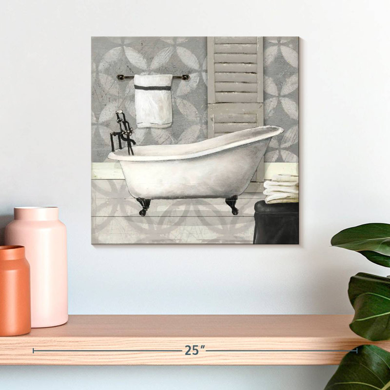 Grey Bath I, 16" H x 16" W