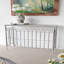Console 40 po x 14 po x 31 po, clôture arquée en fer rustique, finition argent patinée, table d'appoint