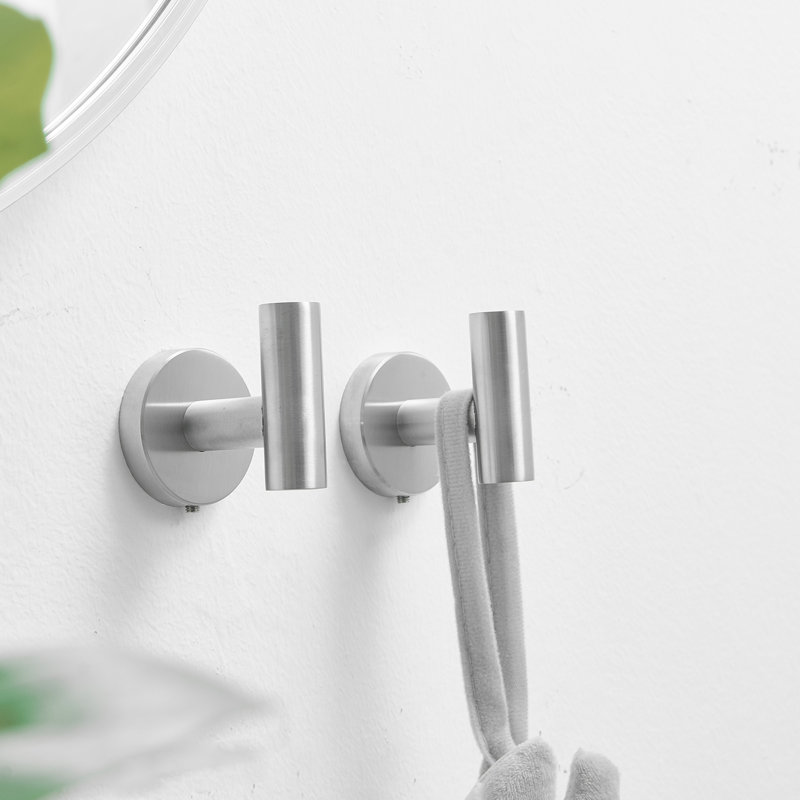Heavy Duty Mounting Towel Hook, Brushed Nickel