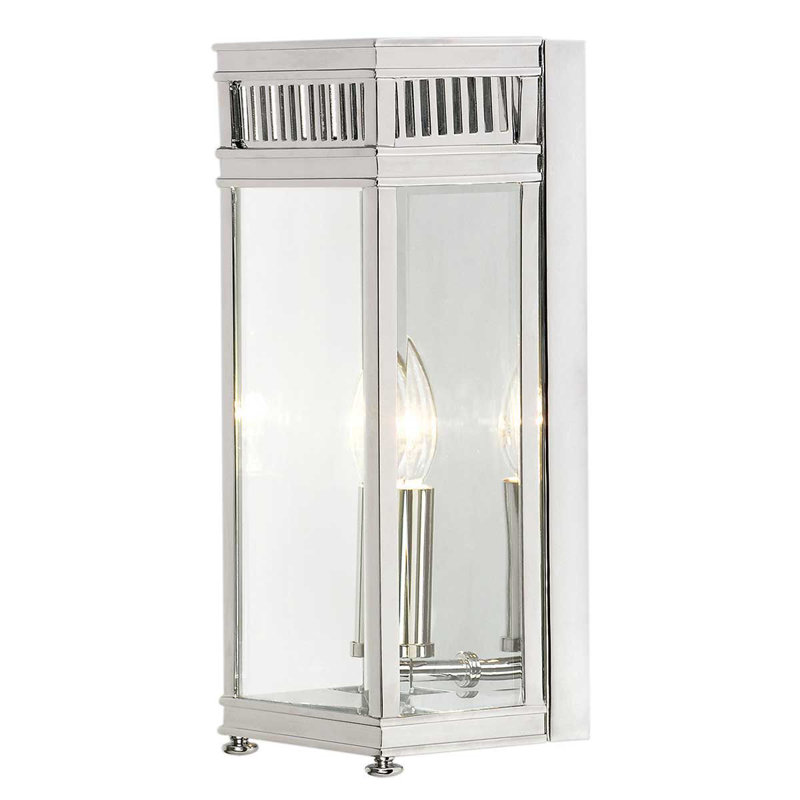 Weyler 31cm H Outdoor Wall Lantern, Polished Chrome