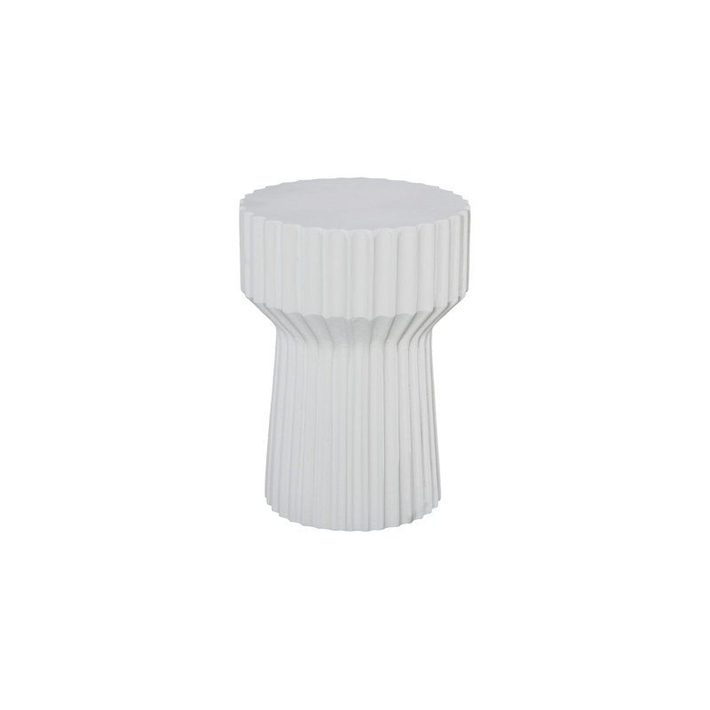 Vetra Stone Side Table, Off White