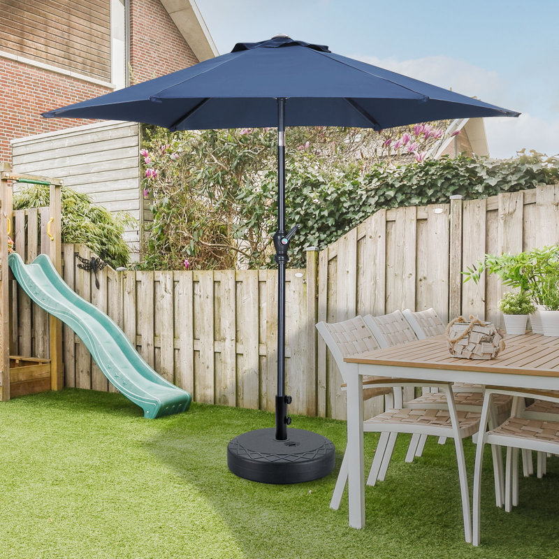 Parasol de patio 7,5 pi avec base, Marine