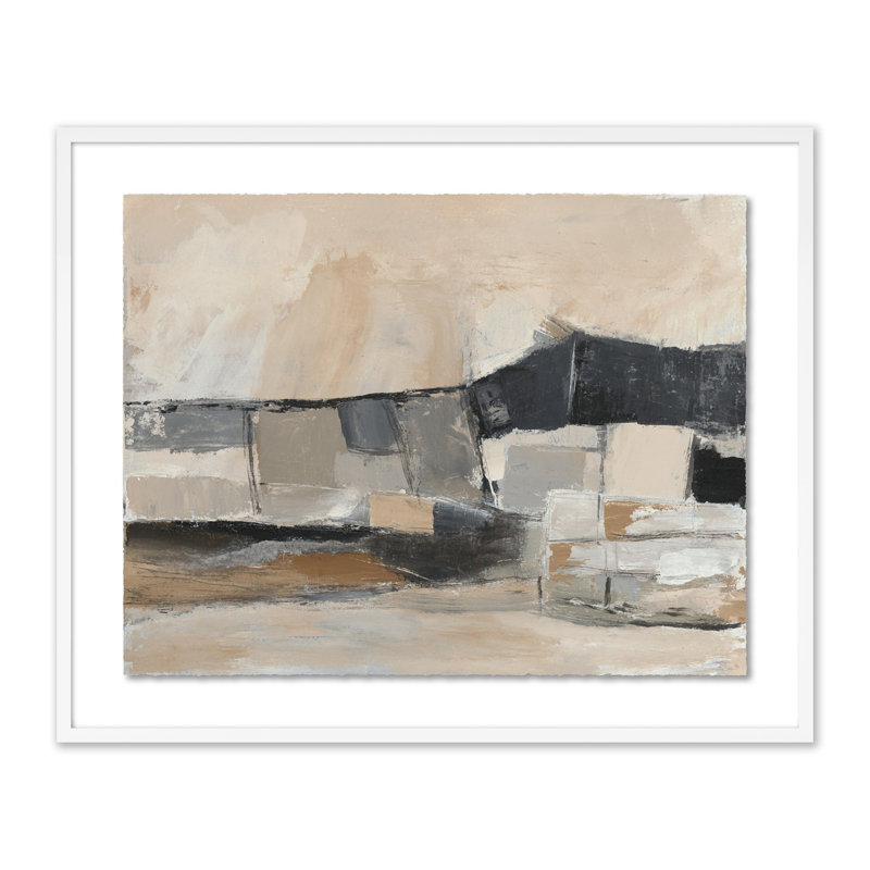 Chalet par Melanie Biehle, H 26 po x l 32 po, Papier photo en érable blanc avec cadre simple