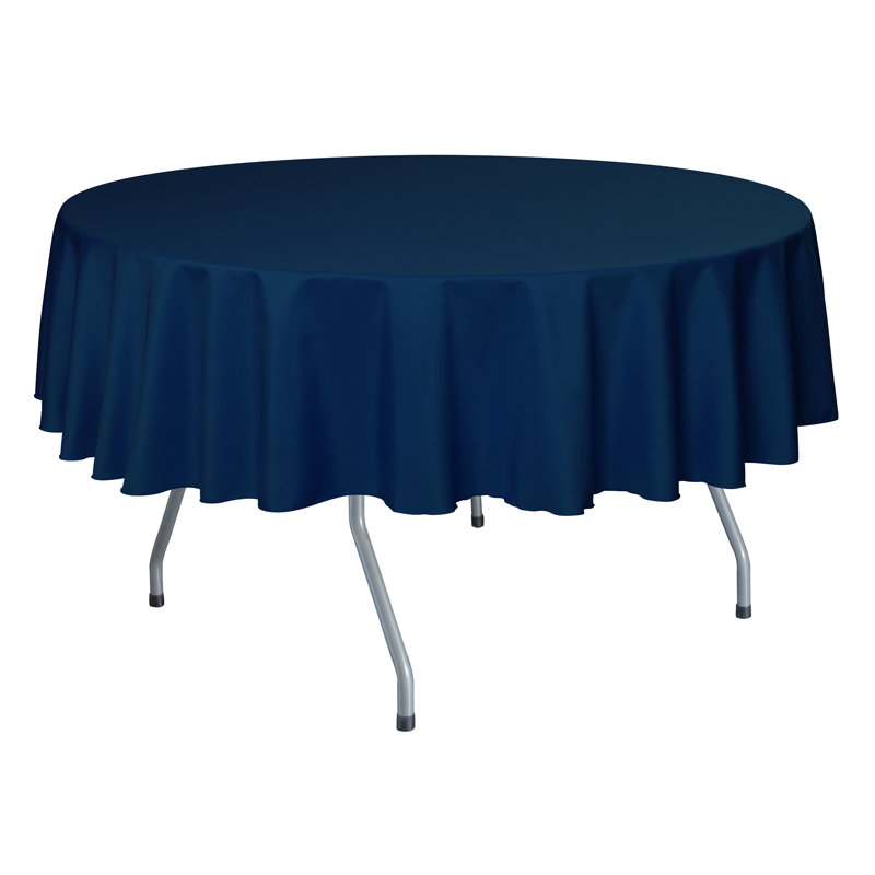 Rhein Solid Color Round Tablecloth, 2, Royal