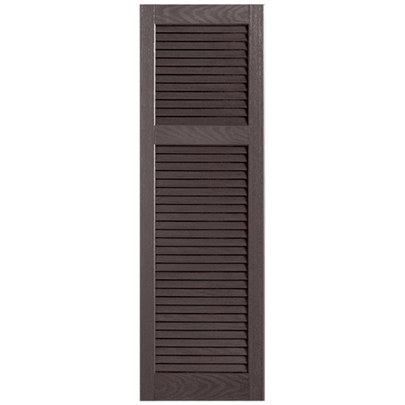 Paire de volets à persienne droite, 9", 60 po, Chocolat