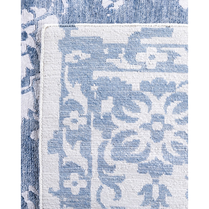 Overdyed One-of-a-Kind Rectangle 9'2" X 12'1" Hand Knotted Area Rug