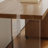Brown+Black Rectangular Solid Wood+Acrylic desk-441715620